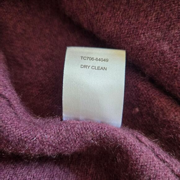 Pendleton Plus Cashmere Cardigan Tie Waist Open Sangria Purple Women 1X - Picture 11 of 13